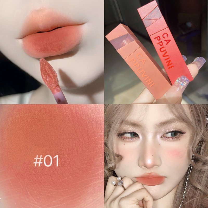 Son Môi Cappuvini Chất Nhung Lì Lâu Trôi Chống Thấm Nước Không Dễ Phai Màu