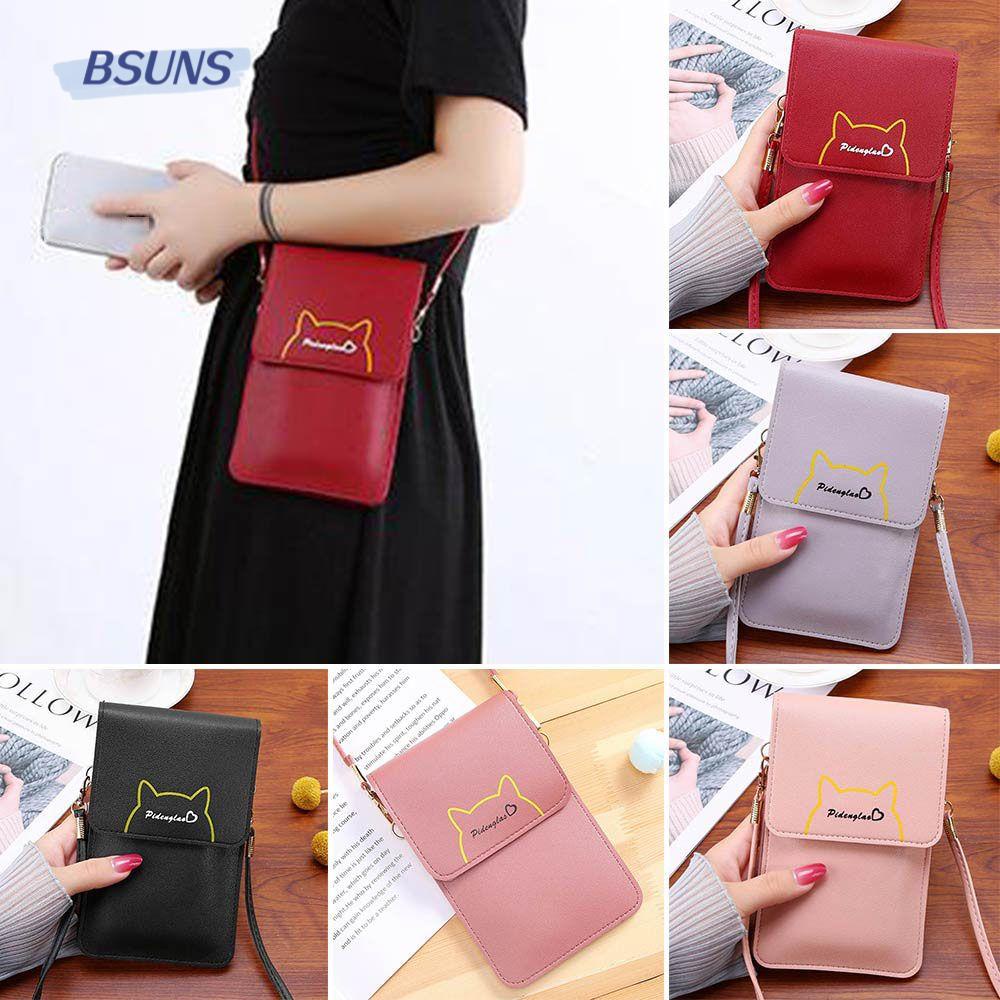 Túi Da PU Đeo Vai Đựng Điện Thoại / Tiền Kiểu Dáng Đơn Giản