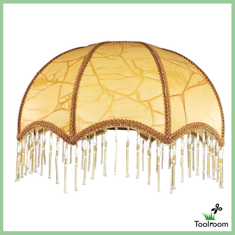 Vỏ Bọc Đèn Bàn Hình Vòm Thay Thế Kèm Tua Rua Trang Trí Đầu Giường Thanh Lịch