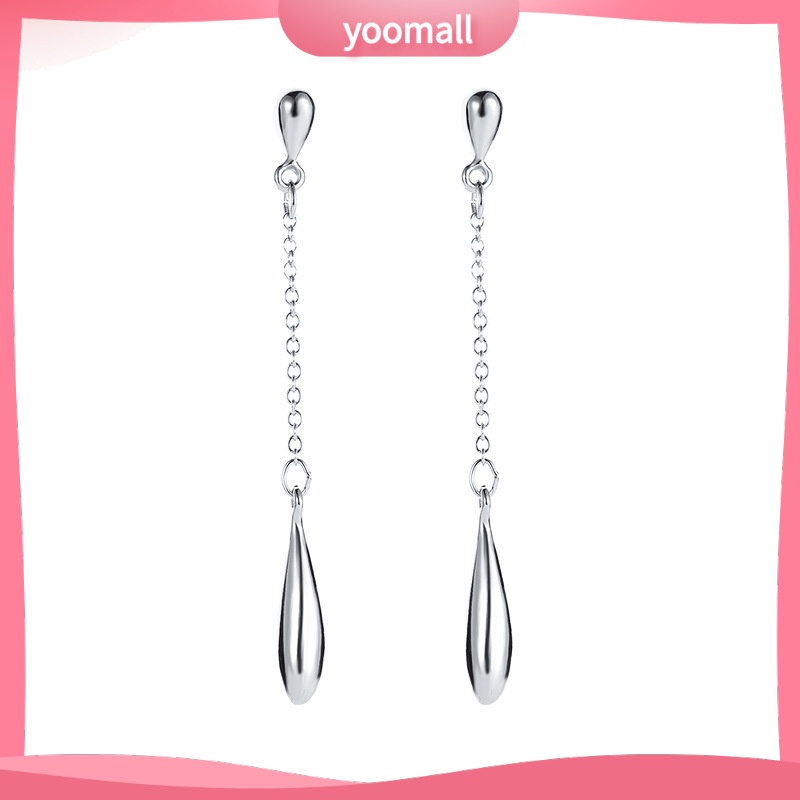 Bông Tai Tua Rua Dáng Dài Hình Giọt Nước Đơn Giản