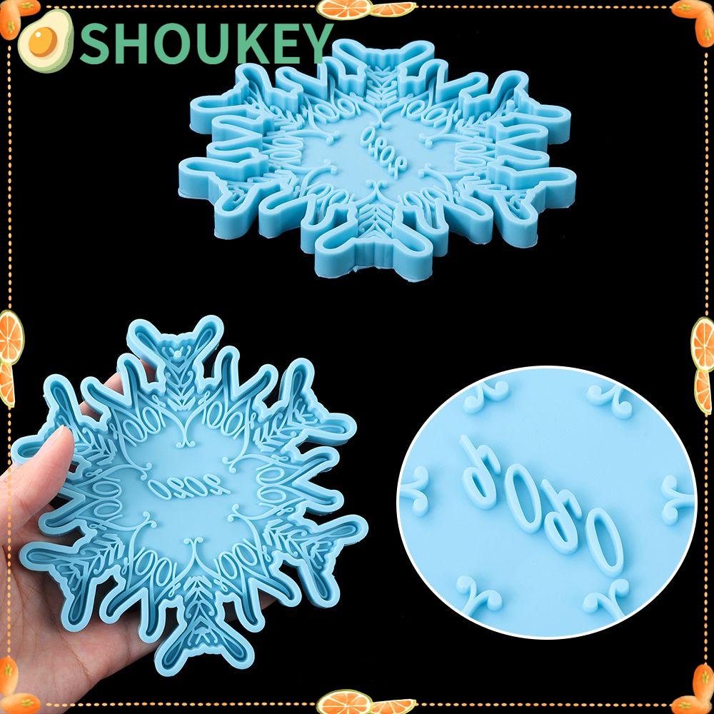 SHOUKEY Khuôn Silicone Làm Đế Lót Ly Hình Cây Thông Giáng Sinh