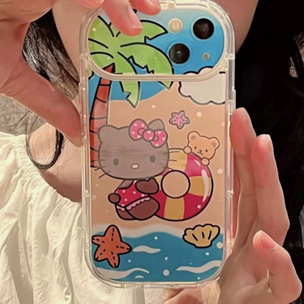 Ốp Điện Thoại TPU Mềm Chống Rơi Họa Tiết Hello Kitty Dễ Thương Cho IPhone 11 12 13 14 Pro Max