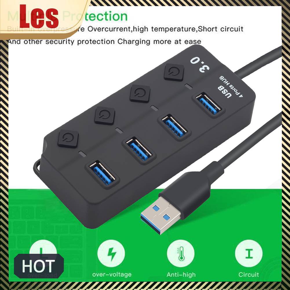 Bộ Chia Cổng USB 3.0 Kèm Công Tắc Nguồn Cho Máy Tính