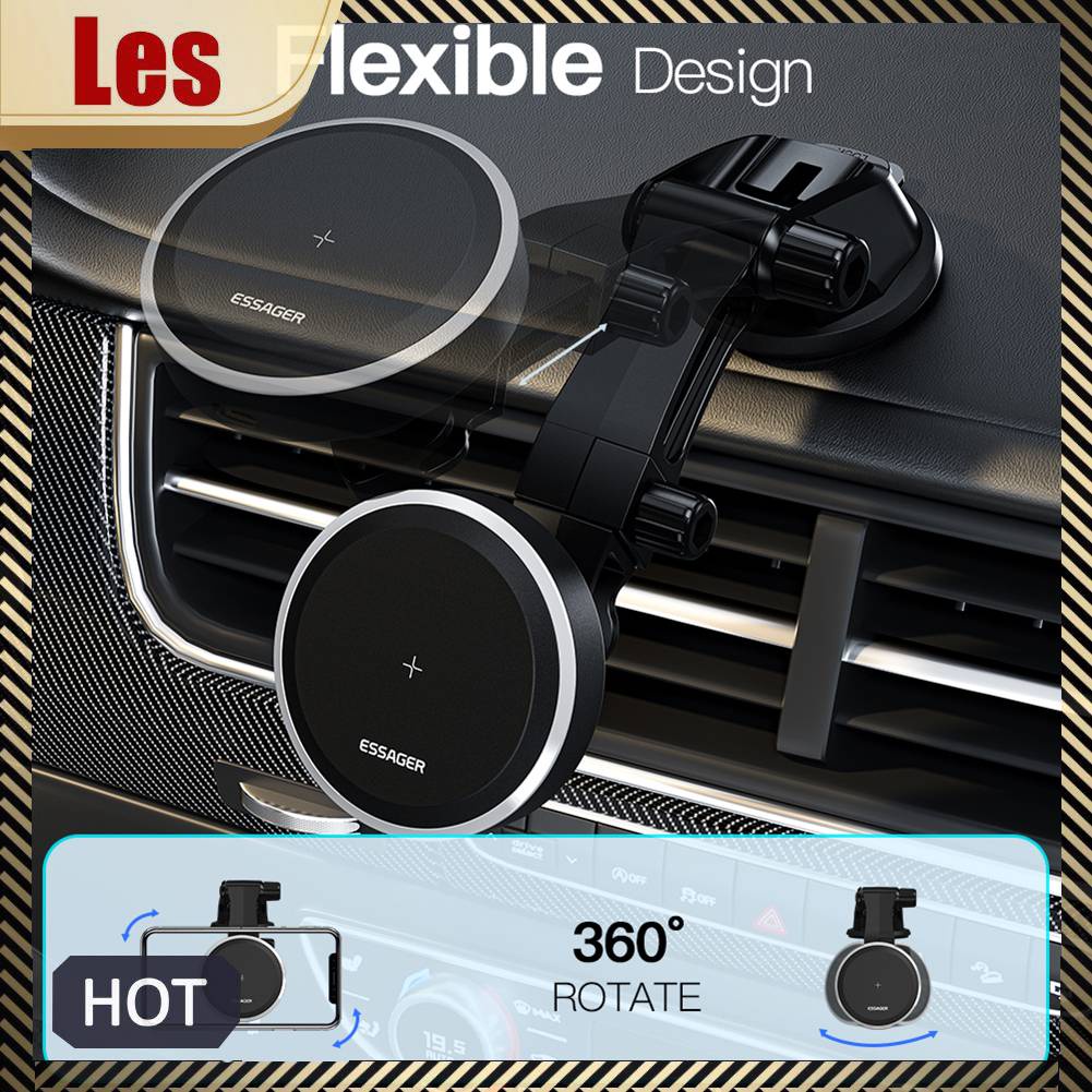 Giá Đỡ SạC Không Dây 15W RGB Cho Xe Hơi