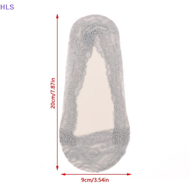 1 Đôi Tất Ren Hoa Cổ Thấp Bằng Silicone Chống Trượt