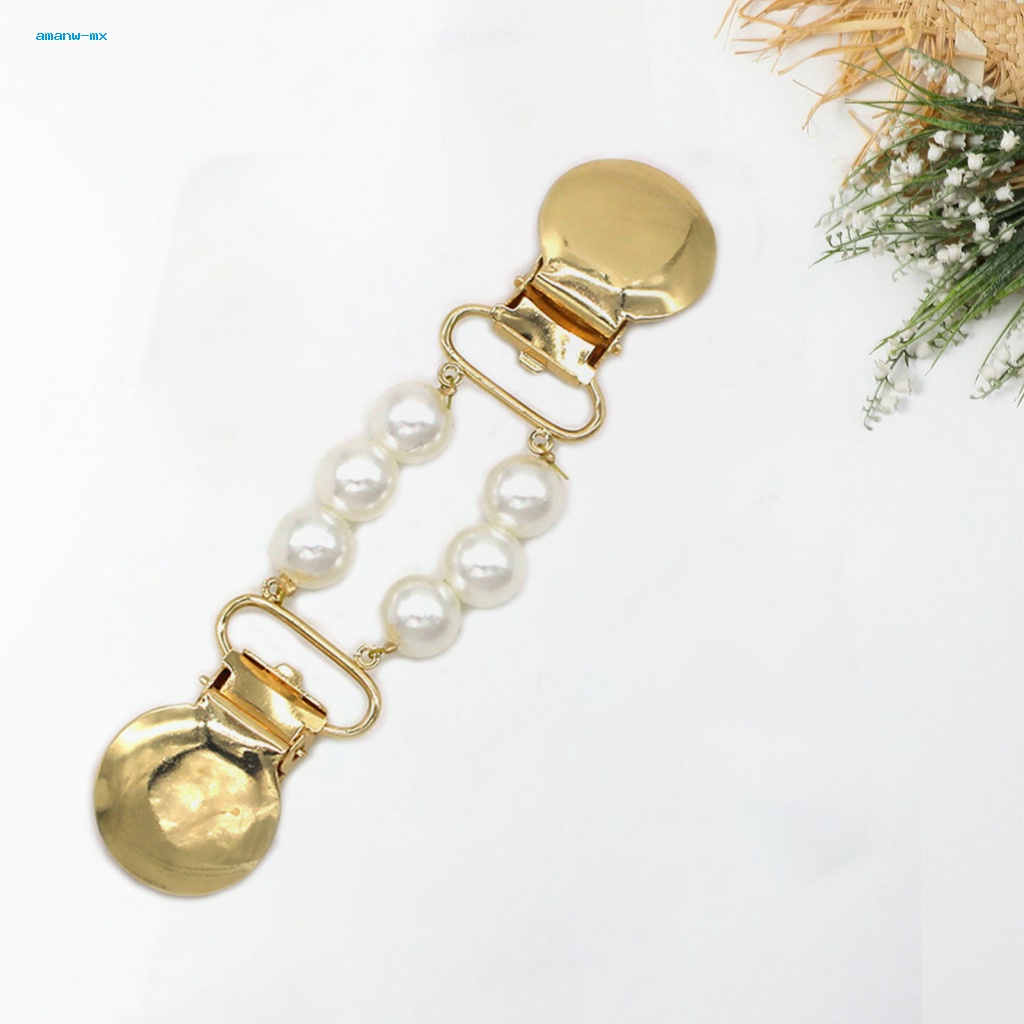 Ghim Cài Cổ Áo Đính Ngọc Trai Nhân Tạo Thời Trang Cho Nữ