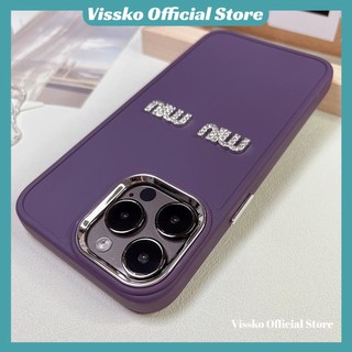 Ốp Điện Thoại Kim Cương MIU MIU Cho iPhone 14 14 Pro Max 15 Pro Max 14 Plus 13 Pro 12 Pro Max 11 Pro Max Xs Max XR X MIU MIU Sang Trọng
