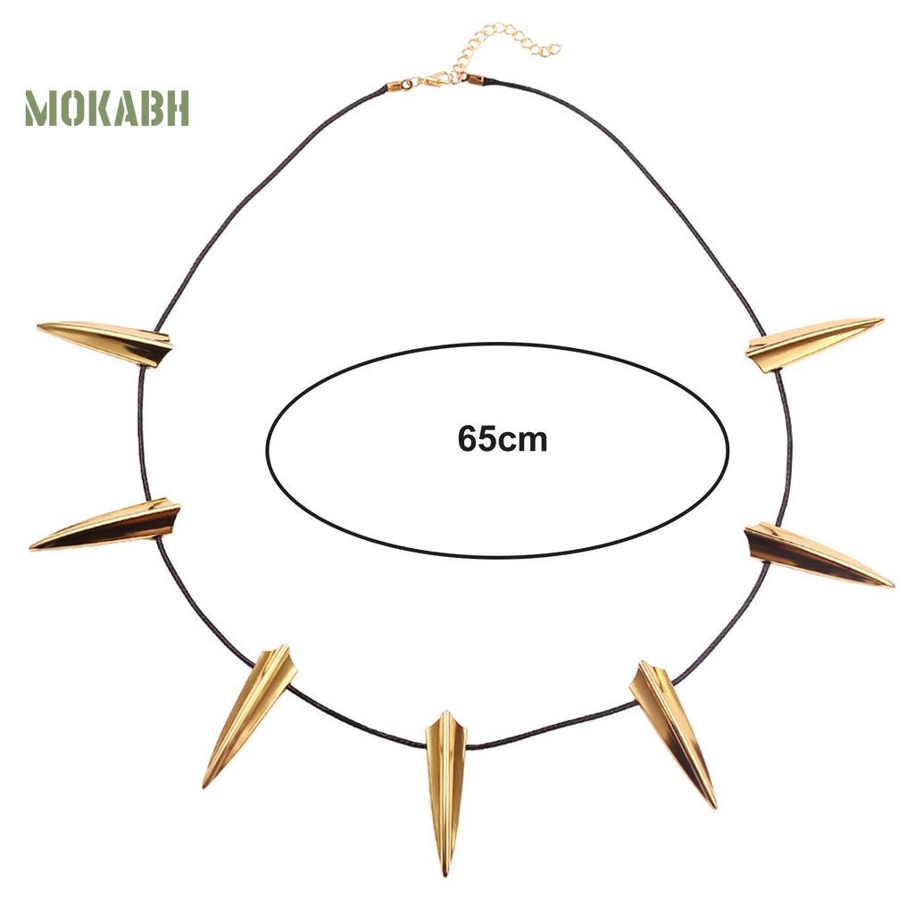 [Mok Abh] Vòng Cổ Dây Bện Mặt Hình Học Mạ Điện Có Thể Điều Chỉnh Phong Cách Punk Cho Nam