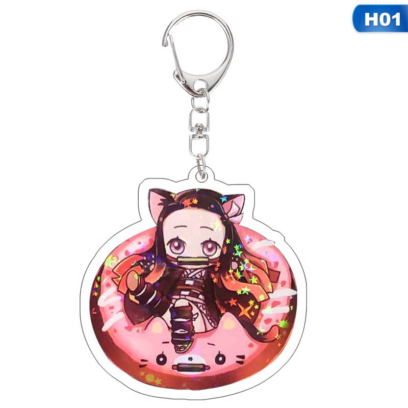 Móc Khóa Acrylic Hai Mặt Hình Nhân Vật Hoạt Hình Demon Slayer