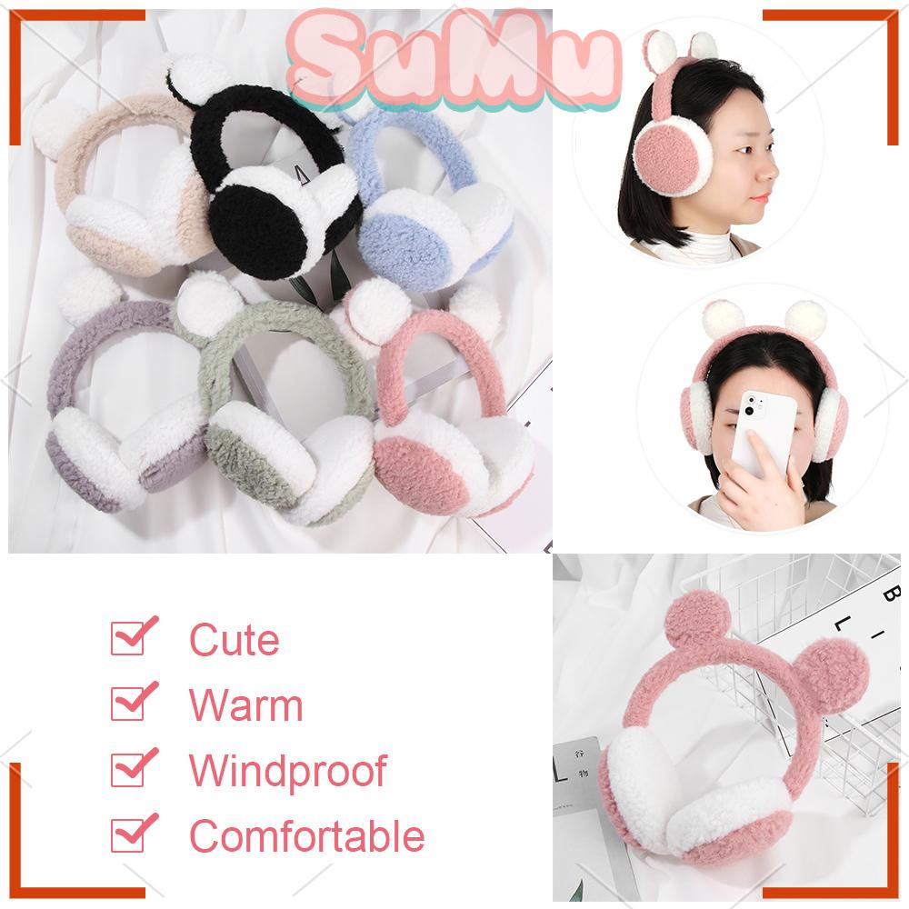 SUMU Chụp Tai Bằng Lông Dễ Thương Chống Gió Thời Trang Mùa Đông