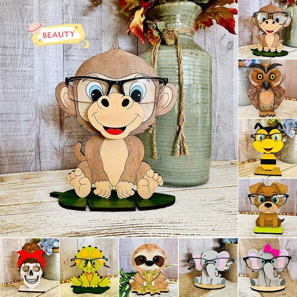 Giá Đỡ Trưng Bày Mắt Kính Bằng Gỗ Hình Động Vật Chất Lượng Cao