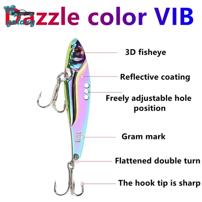 Galaxy Set 5 Mồi Câu Cá Giả 7g10g Nhiều Màu Sắc