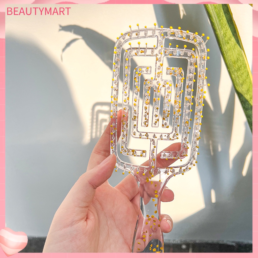 Lược Chải Tóc Tạo Kiểu Chống Tĩnh Điện Thiết Kế Dạng Cong Bằng Nhựa