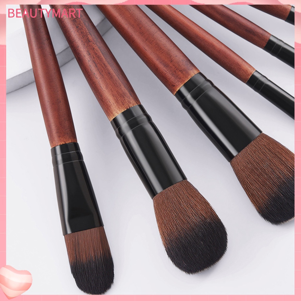 Bộ 8 Cọ Trang Điểm Lông Mềm Cán Gỗ Gụ Đa Năng Chuyên Nghiệp