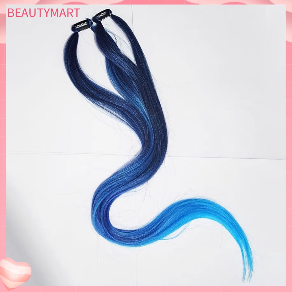 [beautymart] Tóc Giả Thắt Bím Vô Hình Không Để Lại Dấu Vết Màu Gradient Bằng Lụa Chịu Nhiệt Độ Cao Hai Sợi Có Thể Điều Chỉnh Dành Cho Nữ