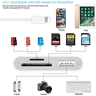 Đầu Đọc Thẻ Nhớ micro sd sdxc sdhc Cổng usb otg Cho iphone
