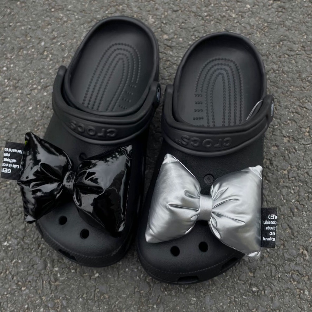 [candy Bow] set Phụ Kiện Trang Trí Giày crocs