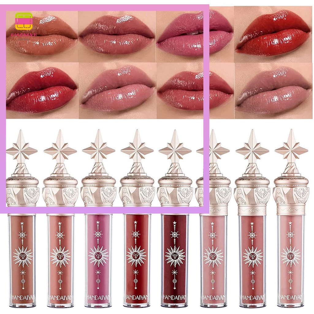 DIACHAVN Son Môi Dạng Lỏng Ánh Kim Loại Lấp Lánh Chống Thấm Lâu Trôi