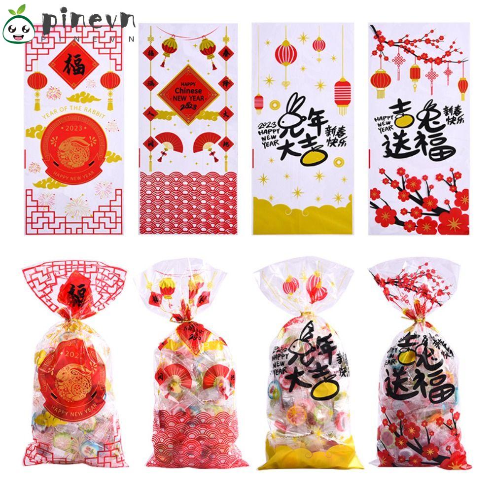 PINEVN Set 100 Túi Đựng Bánh Quy Có Dây Buộc Tiện Dụng