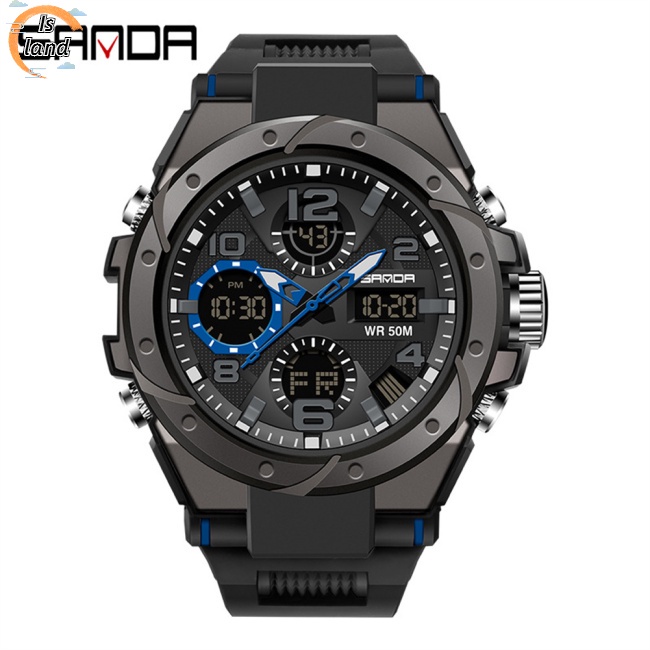 Đồng Hồ Thể Thao SANDA Chống Sốc Chống Thấm Nước 50m Dạ Quang Dành Cho Nam