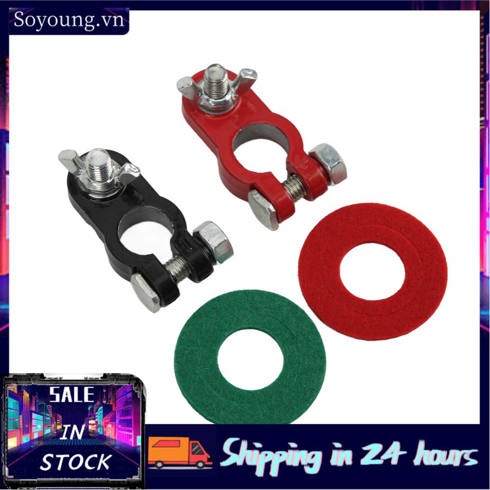 Soyoung Terminal Connector Aluminum Alloy Positive Negative Clamp for 17‑19mm Batteries