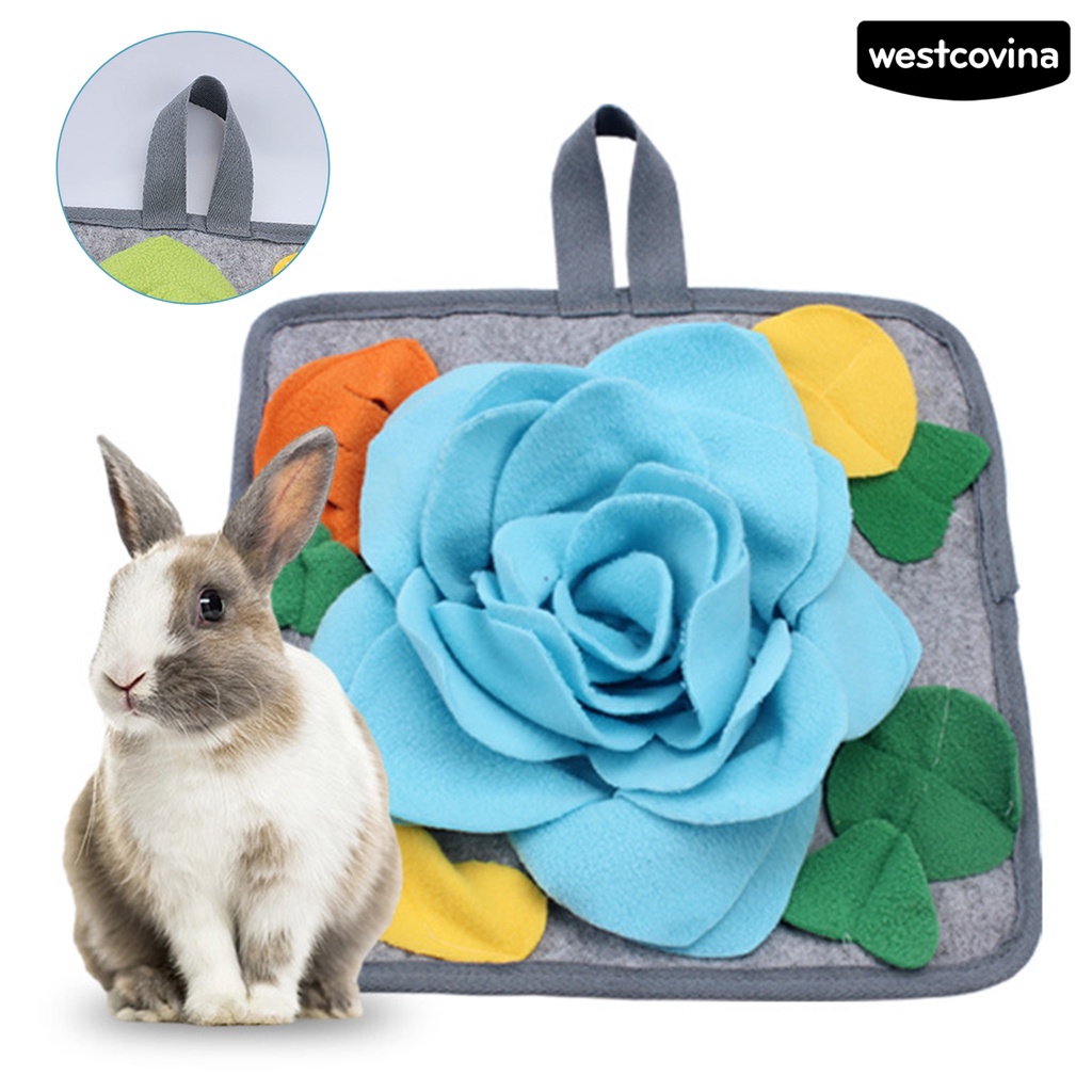 [COD]♞Đệm Ngồi Mềm Mại In Họa Tiết Hoa / Thỏ Dễ Thương Dành Cho Huấn Luyện Thú Cưng