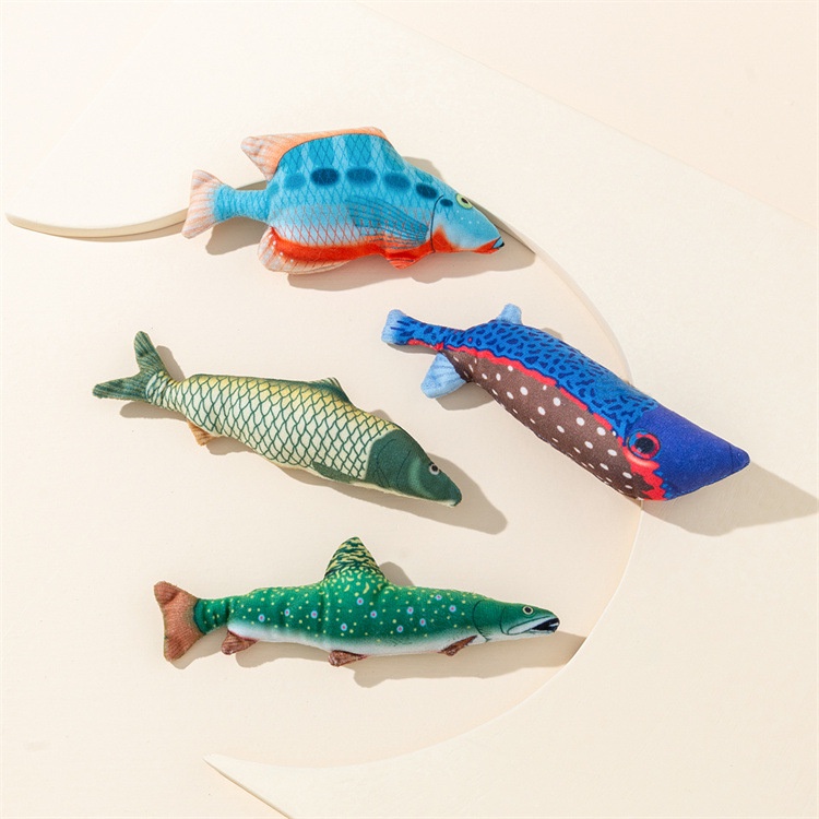 Cá Nhồi Bông Có Âm Thanh Dễ Thương Cho Mèo Cưng