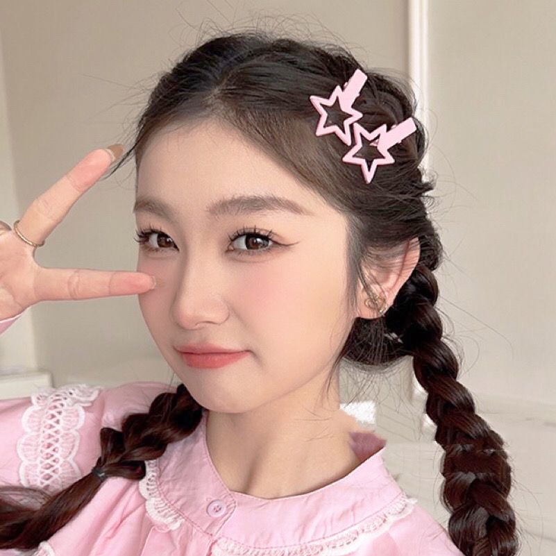 Kẹp Tóc Ngôi Sao Bằng Kim Loại Màu Kẹo Ngọt Dành Cho Nữ