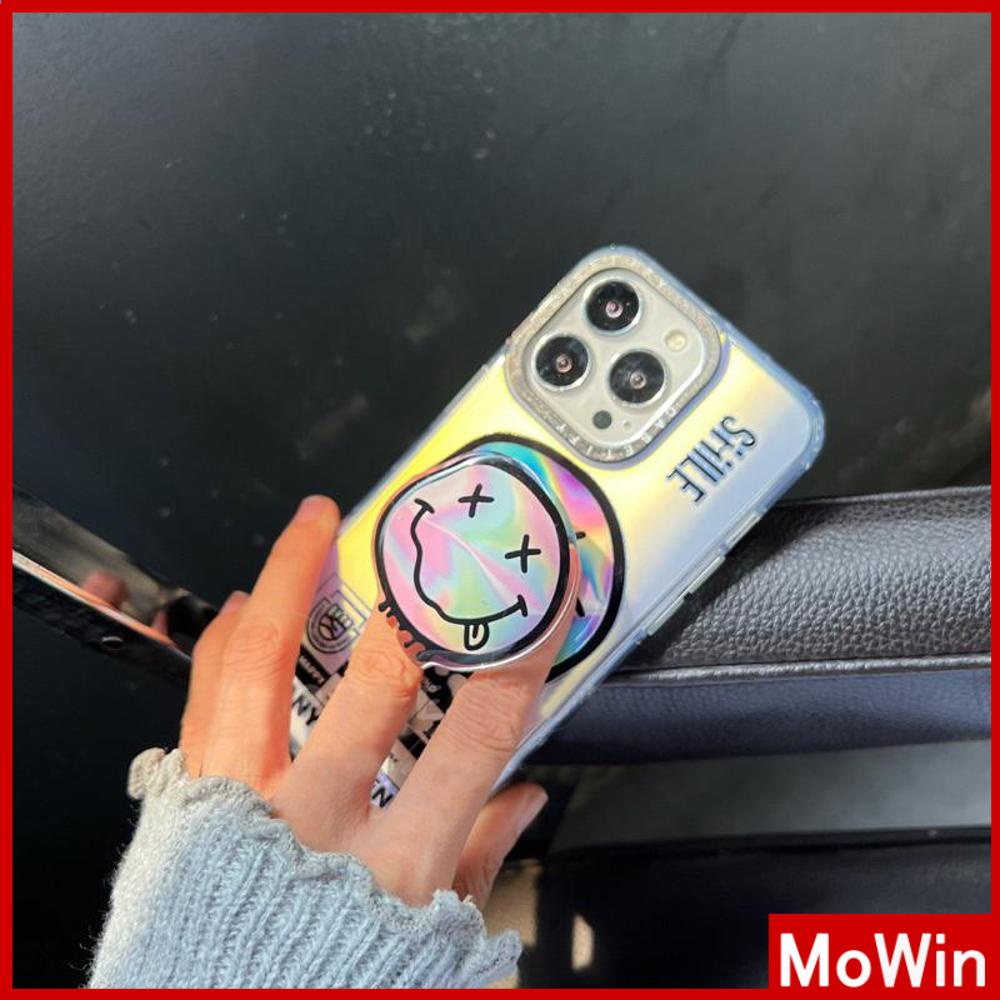 Ốp lưng Giá Đỡ Điện Thoại Giá Đỡ Tay Cầm Griptok Acrylic Trong Suốt Túi Khí Giá Đỡ Gấp Tương Thích Với iPhone Ốp Điện Thoại Đơn Giản Thoáng Mát Có Thể Thay Đổi Sáng Tạo Mặt Cười Gấu Dễ Thương