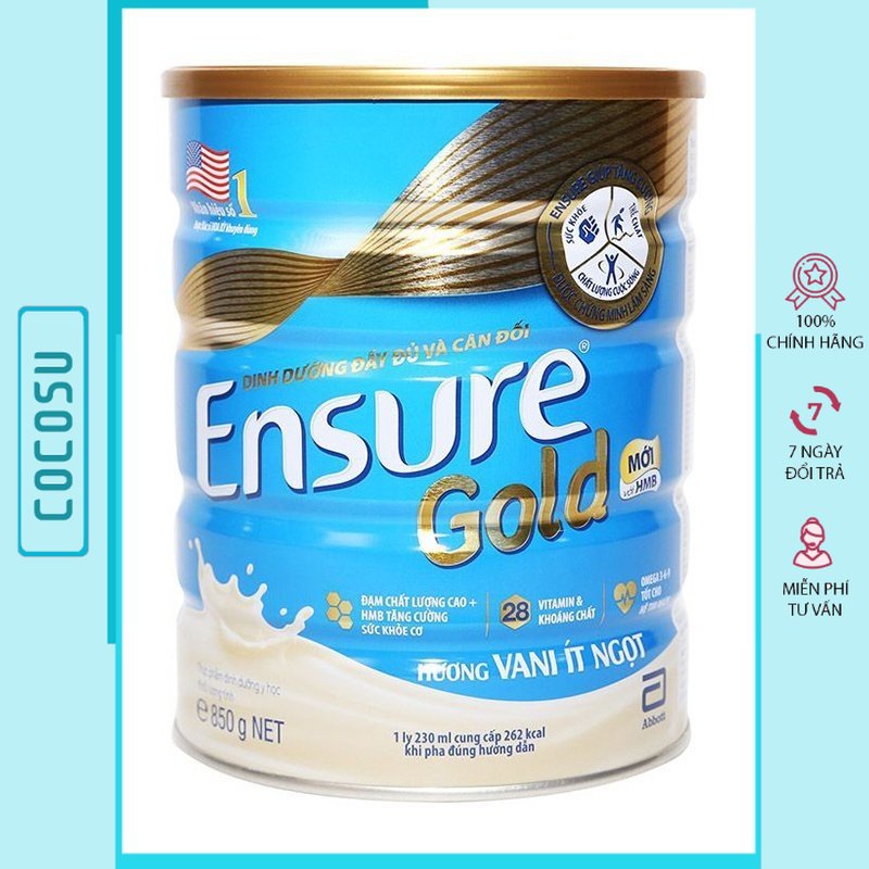 Sữa Ensure Gold vị Vani 850G - QUANG CỐM