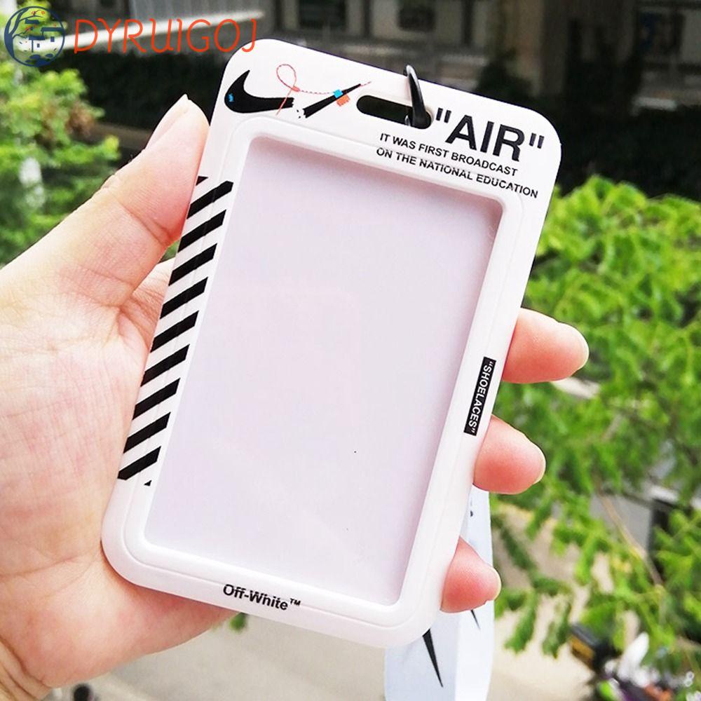 DYRUIDOJ Vỏ Đựng Thẻ Xe Buýt In Chữ Có Dây Đeo Nhỏ Gọn Thời Trang Cho Nữ