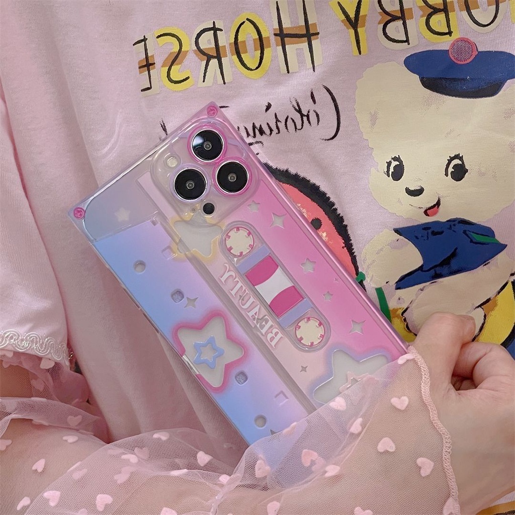 Ốp Điện Thoại Chống Nhòe Có Giá Đỡ Hình Ngôi Sao Phong Cách Hàn Quốc Cho Iphone promaxCD1112 / 13proiPhone14