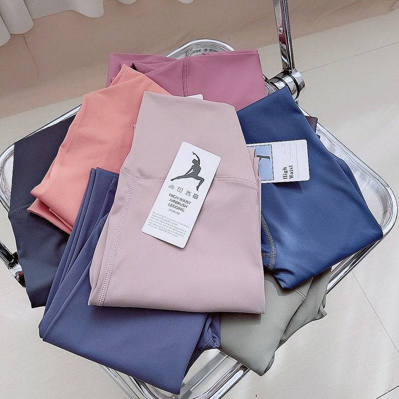 Quần Legging Thể Thao Khô Nhanh Màu Kem Nude Không Embarrassing Line