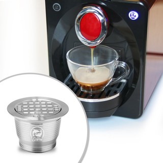=Christmas=Refillable Square-hole Coffee Capsule Pod Filter Dripper Tamper for Nespresso