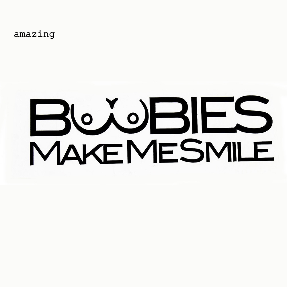 FENDER Miếng Dán Phản Quang In Chữ Make Me Smile Vui Nhộn Trang Trí Tấm Chắn Bùn Xe Hơi / Xe Tải