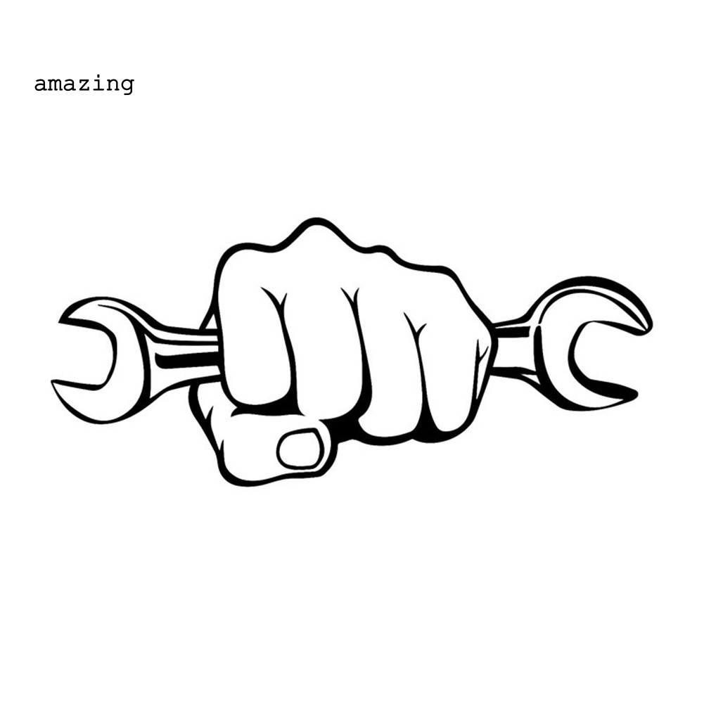 Đề Can Tự Dính Hình Cờ Lê Cơ Khí Thời Trang Trang Trí Xe Hơi / Xe Máy