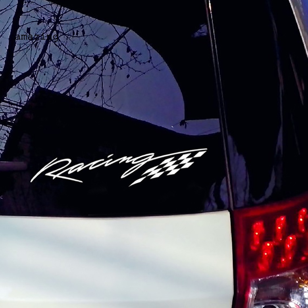 Đề Can Phản Quang Hình Lá Cờ Đua Xe / Xe Mô Tô