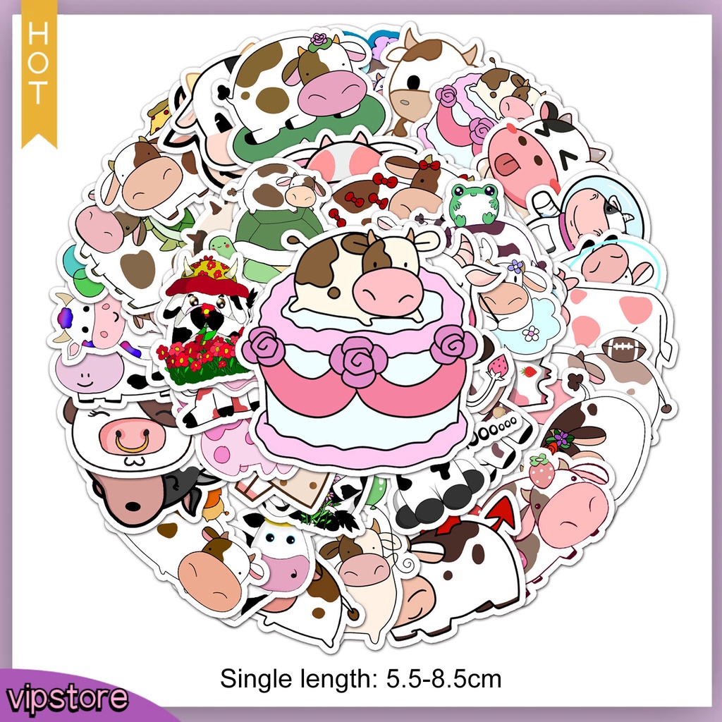 &lt;VIP&gt; Set 50 Miếng Dán Hoạt Hình Chống Nước Chống Tia UV Trang Trí Bình Nước Laptop Hành Lý