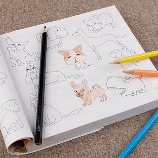 Dd678 vở tập tô 5000 hình tặng kèm hộp 12 bút chì màu