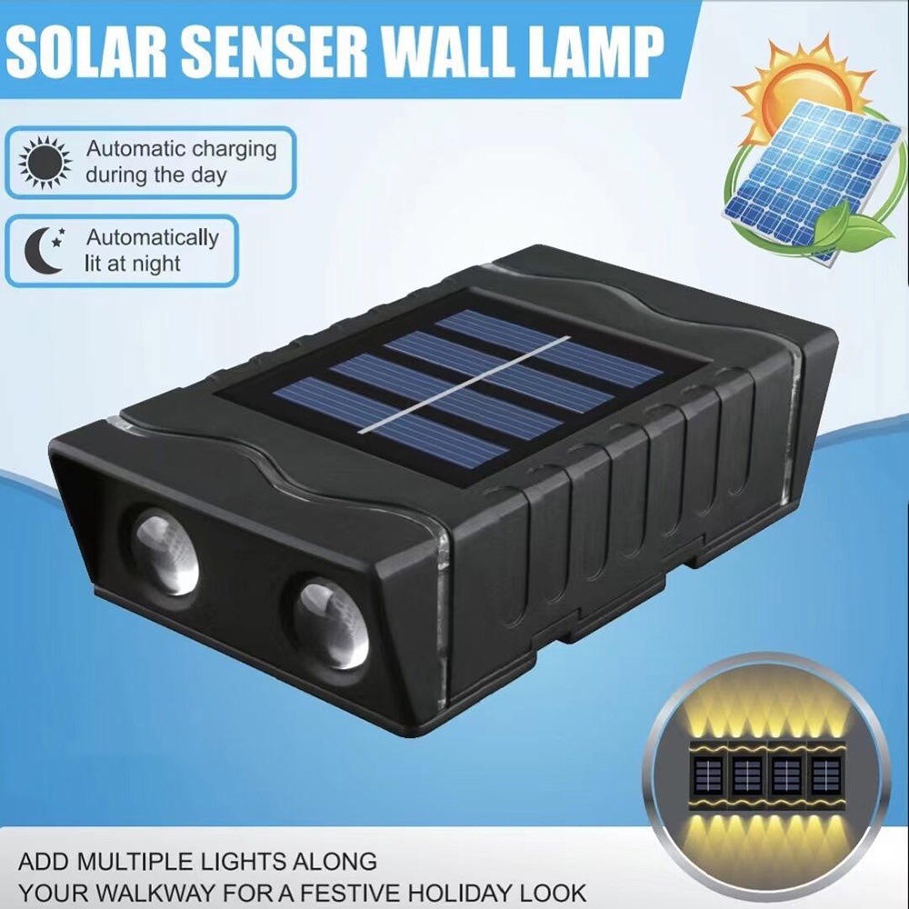DIYMORE Solar Wall Light Outdoor Small Solar Step Light Waterproof
