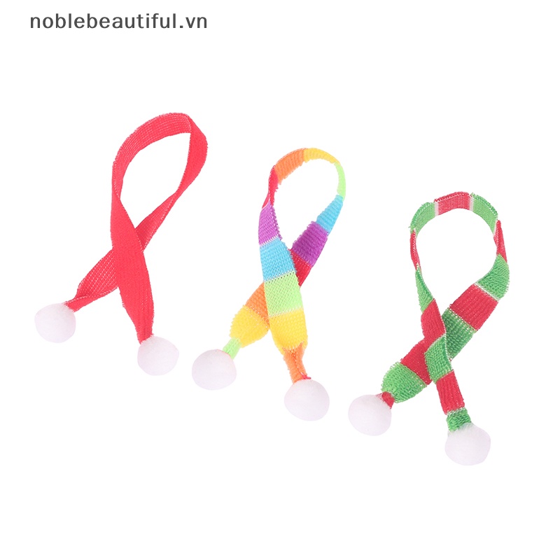 Set 2 Băng Đô Cài Tóc Dệt Kim Mini Trang Trí Nhà Búp Bê Phong Cách Giáng Sinh