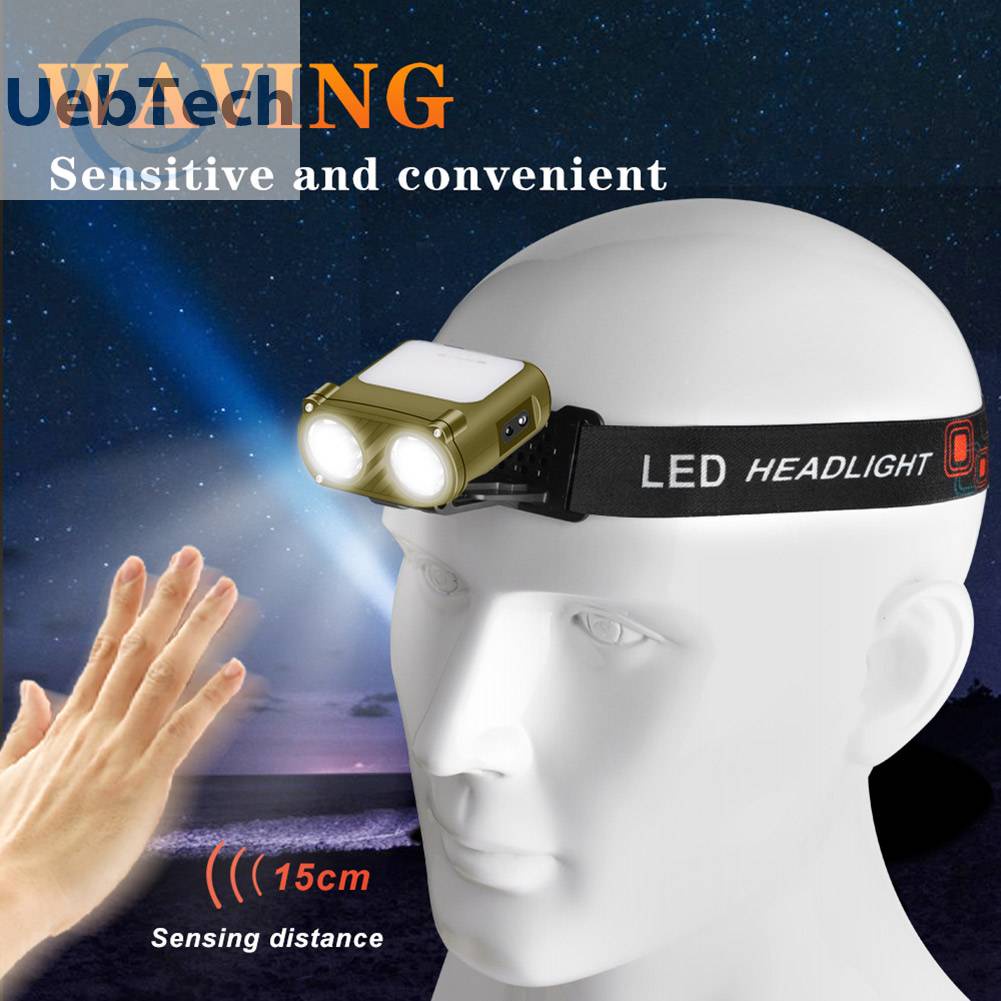 Đèn Pin Mini COB LED Cảm Biến Sóng Có 5 Chế Độ Chiếu Sáng 1200mAh