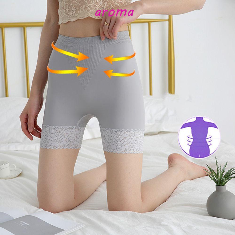 AROMA Quần Short An Toàn Lưng Cao Viền Ren Đơn Giản Thời Trang Mùa Hè Cho Nữ
