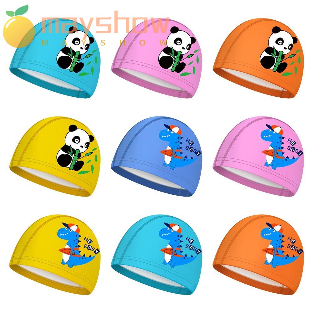 MAYSHOW Mũ Bơi Bảo Vệ Tai Xếp Ly Kiểu Hoạt Hình Dễ Thương Cho Bé