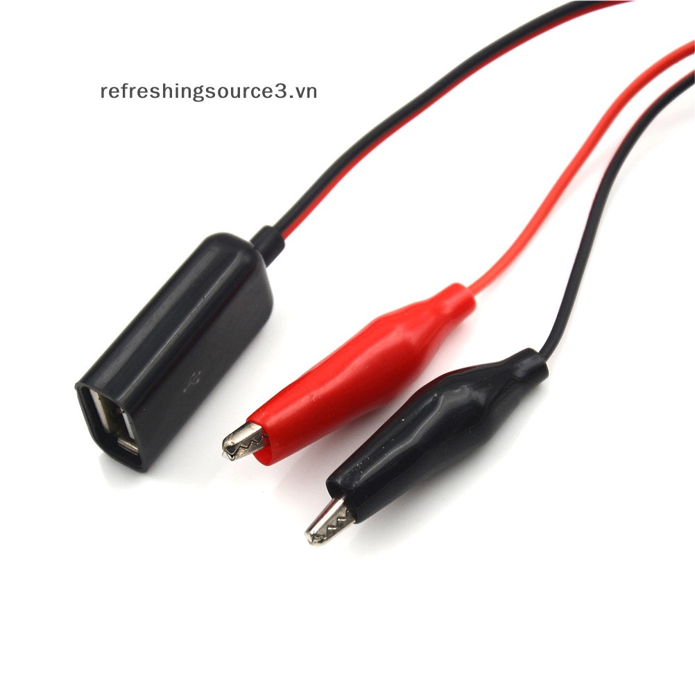 Dây Kẹp Cá Sấu Thử Điện USB Với Đầu Nối Cái Bằng Đồng 3.vn {REFRE3}