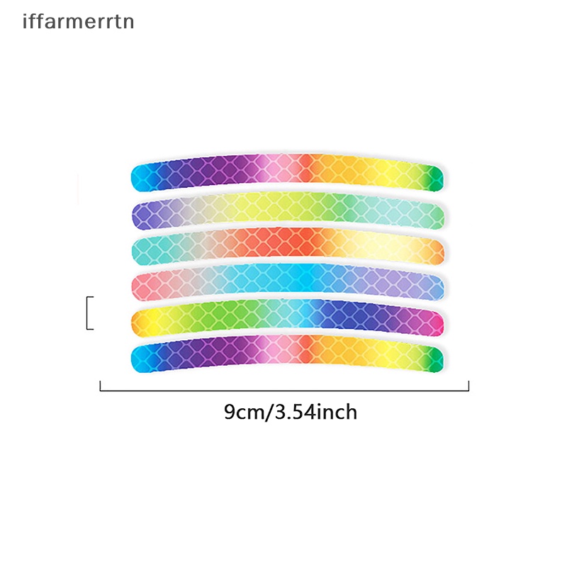 Bộ 20 Miếng Dán Phản Quang Nhiều Màu Sắc Trang Trí Vành Bánh Xe Hơi