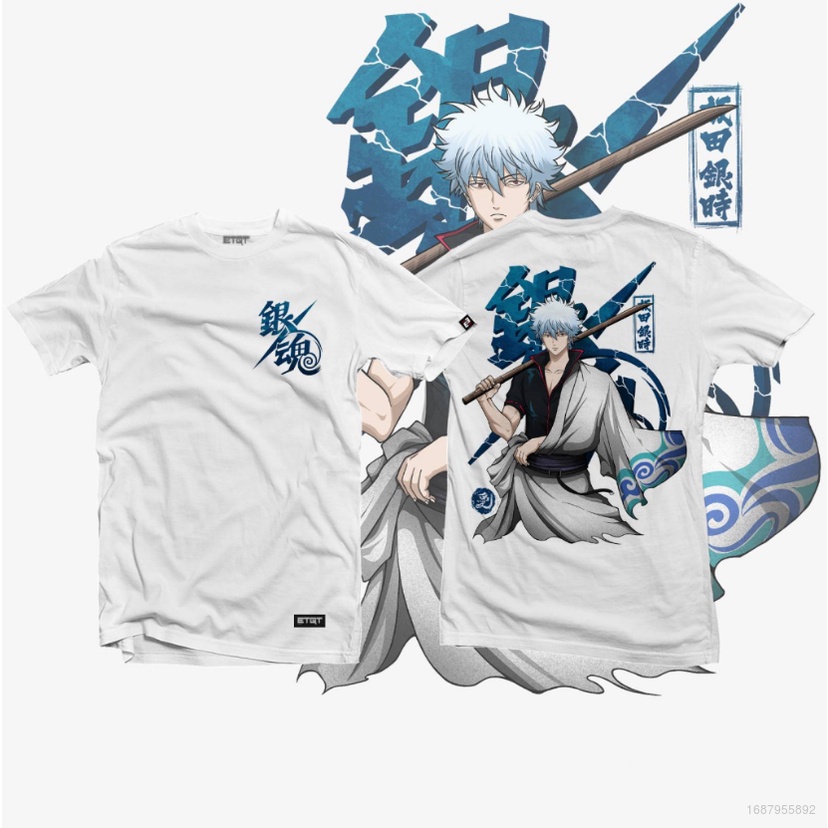 Áo Thun Tay Ngắn Hóa Trang Nhân Vật Anime Gintama Sakata Gintoki Phong Cách Harajuku Cho Nam Và Nữ