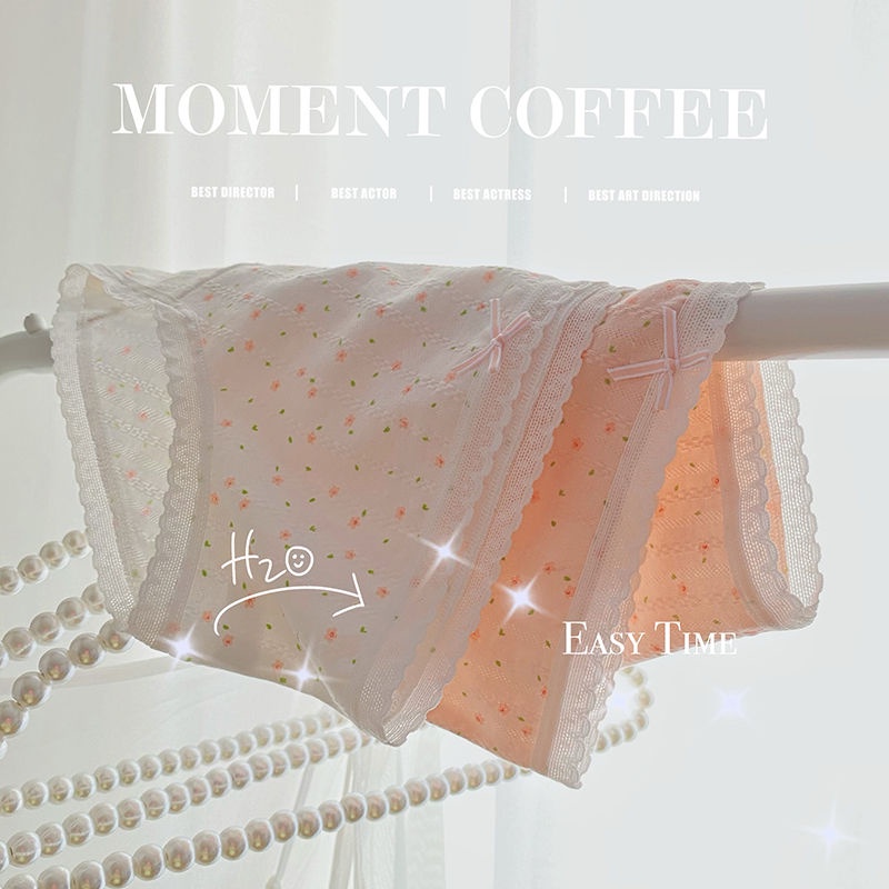 Bộ 5 Quần Lót Cotton Không Đường May Thoáng Khí Phong Cách Nhật Bản Dễ Thương Cho Nữ