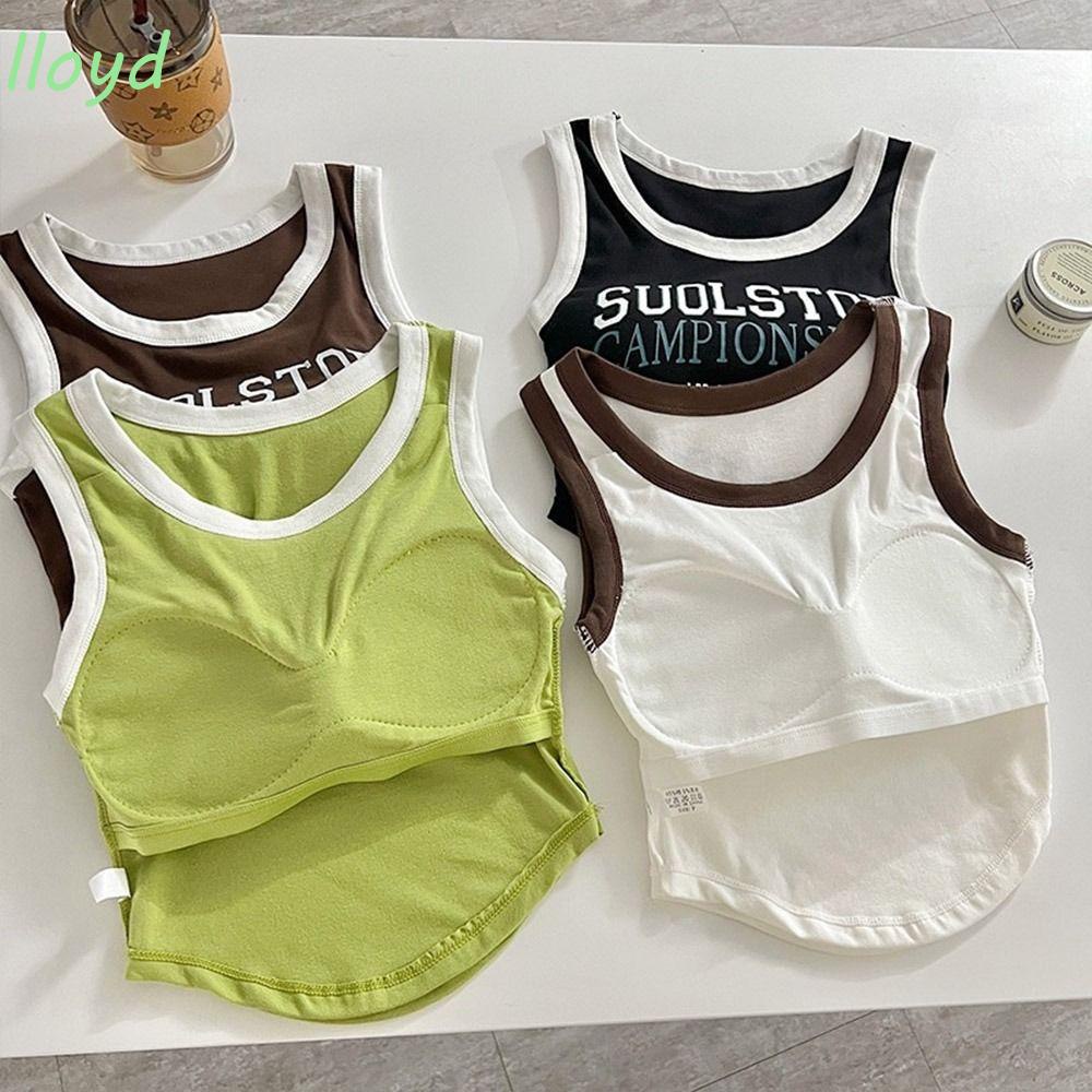 LLOYD Áo Ngực Thể Thao Hai Dây Có Mút Đệm Màu Sắc Thời Trang Cho Nữ
