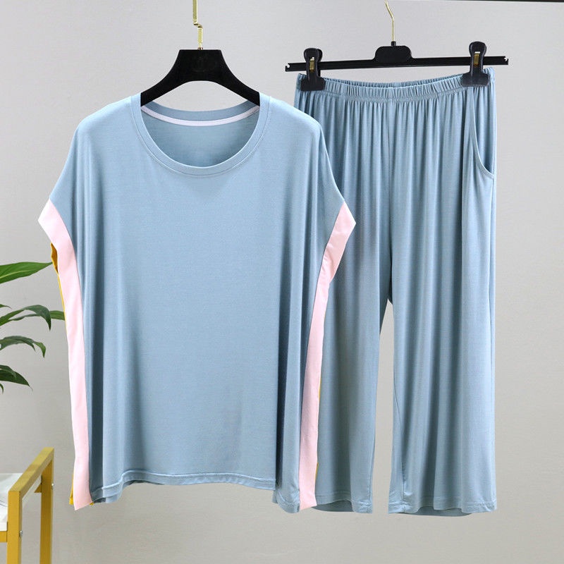 Bộ Đồ Ngủ Áo Thun Mỏng Tay Ngắn Dáng Rộng Thời Trang Mùa Hè Mới 2023